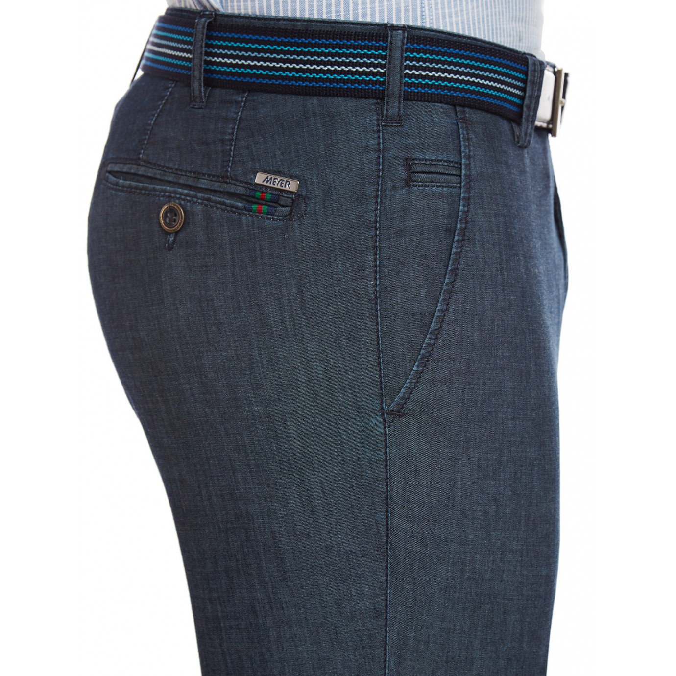 Брюки мужские Meyer Bonn 5-680/19 из легкой летней джинсовой ткани купить вМоскве в интернет-магазине SHOP4BIG - цена, фото, описание