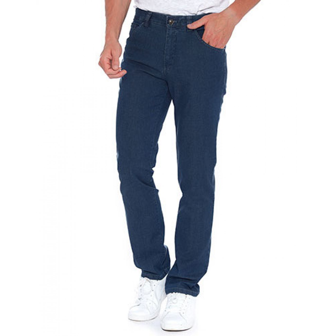 Брюки мужские Meyer Dublin 5-481/18, синие с джинсовым карманом купить вМоскве в интернет-магазине SHOP4BIG - цена, фото, описание
