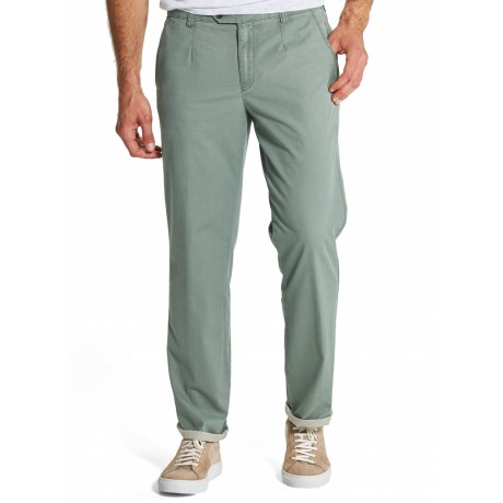 Хлопковые мужские брюки Meyer, модель Monza 5-401/26, цвет зеленый