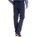 Хлопковые мужские брюки Meyer, модель Monza 6-428/18, цвет синий с принтом в полоску
