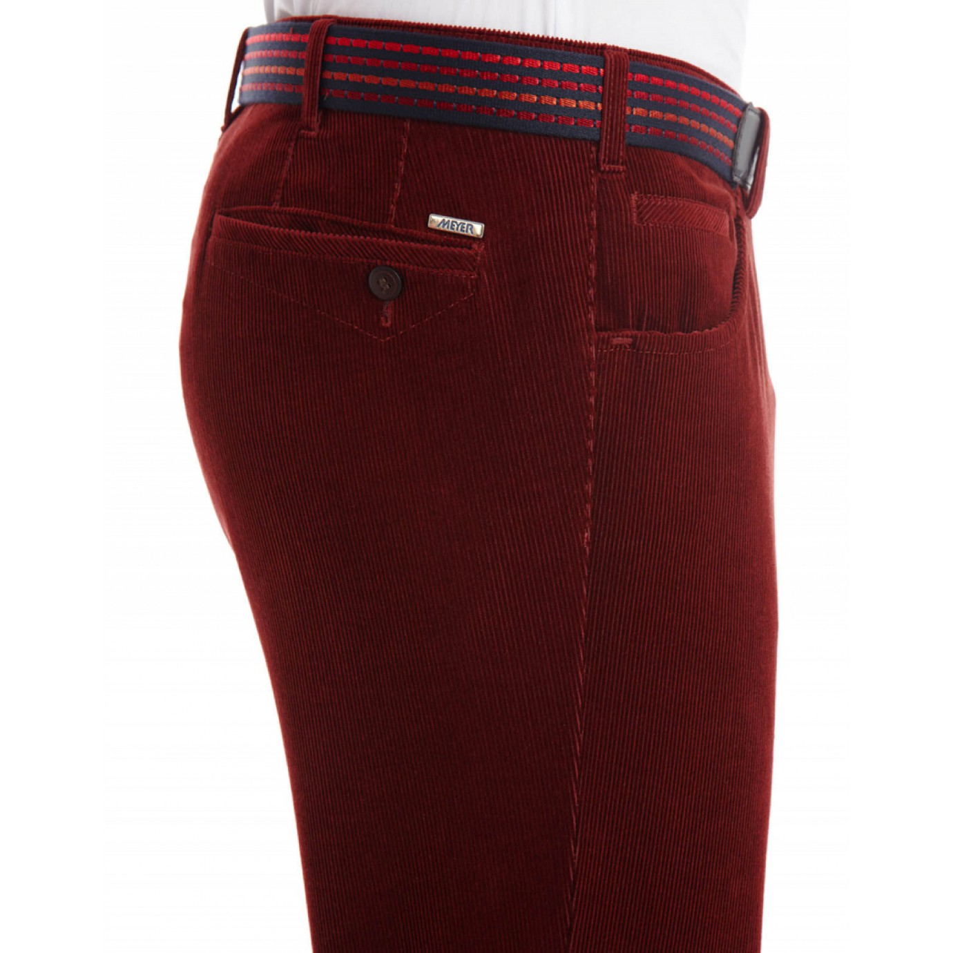 Брюки мужские Meyer Dublin 6-473/46, красного цвета, с джинсовыми карманамикупить в Москве в интернет-магазине SHOP4BIG - цена, фото, описание
