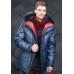 Куртка зимняя мужская с климат-контролем AutoJack 0478 цвет синий с красными вставками