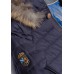 Куртка зимняя мужская Royal Spirit, модель Вивальди синяя с капюшоном
