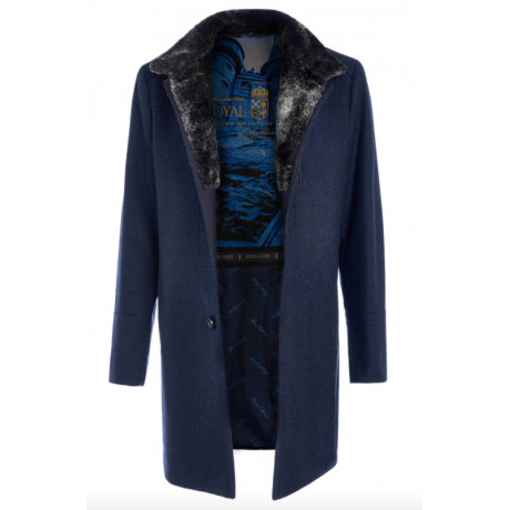 Пальто мужское Royal Spirit, модель Киплинг синее