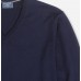 Пуловер мужской Olymp 01501018, синий шерстяной с V-образным вырезом