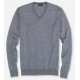 Пуловер мужской Olymp 01501063, серый шерстяной с V-образным вырезом