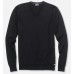 Пуловер мужской Olymp 01501068, черный шерстяной с V-образным вырезом
