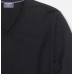 Пуловер мужской Olymp 01501068, черный шерстяной с V-образным вырезом