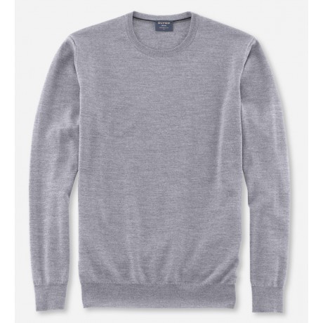 Пуловер мужской Olymp 01501163, светло-серый шерстяной