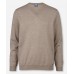 Пуловер мужской Olymp 01501027, бежевый шерстяной с V-образным вырезом