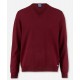 Пуловер мужской Olymp 01501039, бордовый шерстяной с V-образным вырезом
