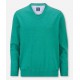 Пуловер мужской Olymp 01601044, светло-зеленый хлопковый c V-образным вырезом