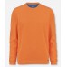Пуловер мужской Olymp 53115506, оранжевый из структурного хлопка с круглым вырезом