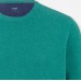 Пуловер мужской Olymp 53115544, зеленый из структурного хлопка с круглым вырезом