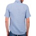 Рубашка мужская Calamar, артикул 109803/1S16/40, цвет голубой, состав 100% лён