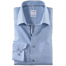 Рубашка мужская Olymp 10097411, Comfort fit, голубая в точку