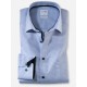 Рубашка мужская Olymp 10255411, Comfort fit, голубая фактурная меланжевая
