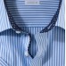 Рубашка мужская OLYMP Luxor Comfort fit, артикул 10435211 с коротким рукавом, голубая в полоску