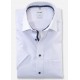Рубашка мужская OLYMP Luxor Comfort fit, артикул 10627200 с коротким рукавом,белая фактурная