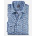Рубашка мужская Olymp 10632422, Comfort fit, голубая с принтом