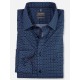 Рубашка мужская Olymp 10652418, Comfort fit, синяя с геометрическим рисунком