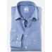 Рубашка мужская Olymp 10846411, Comfort fit, голубая с геометрическим рисунком