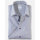 Рубашка мужская OLYMP Luxor Comfort fit, артикул 11047200 с коротким рукавом,белая с рисунком