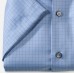 Рубашка мужская OLYMP Luxor Comfort fit, артикул 11165211 с коротким рукавом,темно-голубая в клетку