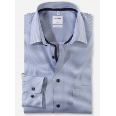 Рубашка мужская Olymp 11817411, Comfort fit, голубая с графическим дизайном
