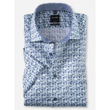 Рубашка мужская OLYMP Luxor Modern fit, артикул 12545245 светлая с цветочным принтом, короткий рукав