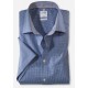 Рубашка мужская OLYMP Luxor Comfort fit, артикул 31901219 с коротким рукавом, синяя в мелкую клетку