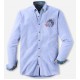Рубашка мужская Olymp Casual 40046418, Modern fit, хлопковая голубая