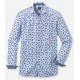 Рубашка мужская Olymp Casual 40075400, Modern fit, хлопковая голубая с принтом
