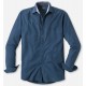 Рубашка мужская Olymp Casual 40366418, Modern fit, вельветовая синяя