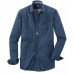 Рубашка мужская Olymp Casual 40808415, Modern fit, хлопковая синяя с принтом из фланели