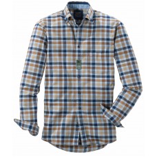 Рубашка мужская Olymp Casual 40888428, Modern fit, фланелевая в голубую клетку