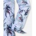 Рубашка мужская Olymp Casual 40965445, Modern fit, льняная голубая с принтом пальмы