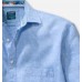Рубашка мужская Olymp Casual 41187410, Modern fit, льняная голубая