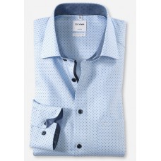 Рубашка мужская Olymp 10174411, Comfort fit, голубая в точку