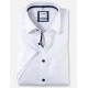 Рубашка мужская OLYMP Luxor Comfort fit, артикул 10241200 с коротким рукавом,белая фактурная