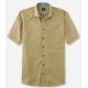 Рубашка мужская Olymp Casual 40761247, Modern fit, хлопковая цвета хаки с коротким рукавом