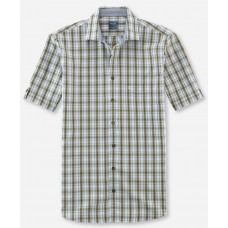 Рубашка мужская Olymp Casual 40801247, Modern fit, хлопковая в клетку с коротким рукавом