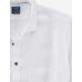 Рубашка мужская Olymp Casual 40941200, Modern fit, льняная белая с коротким рукавом