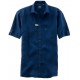 Рубашка мужская Olymp Casual 40941218, Modern fit, льняная синяя с коротким рукавом