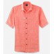 Рубашка мужская Olymp Casual 40941235, Modern fit, льняная коралловая с коротким рукавом