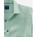 Рубашка мужская Olymp Casual 40941245, Modern fit, льняная светло-зеленая с коротким рукавом