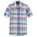Рубашка мужская Olymp Casual 41001295, Modern fit, льняная в клетку с коротким рукавом